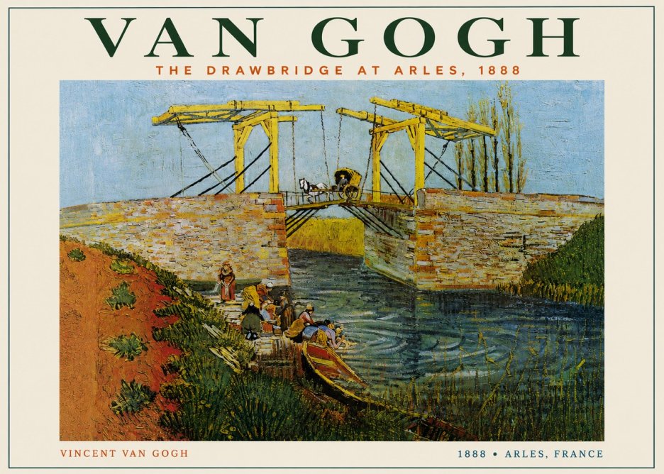 Van Gogh The Drawbridge at Arles III No4 - Affiche
