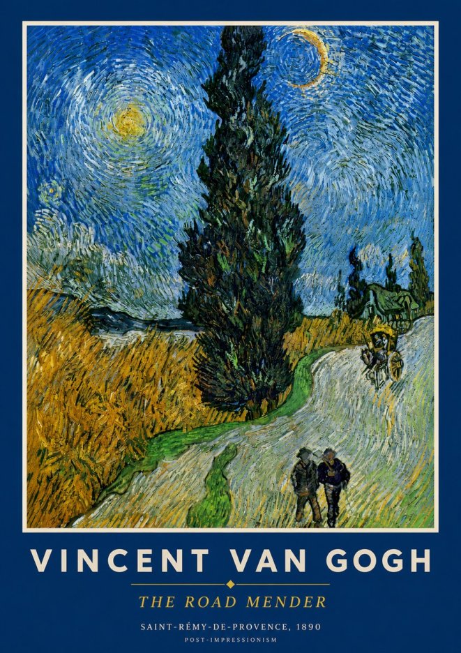Van Gogh The Road Mender II No3 - Affiche