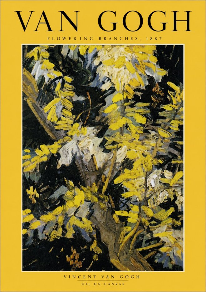 Van Gogh Flowering Branches, 1887 No2 - Affiche