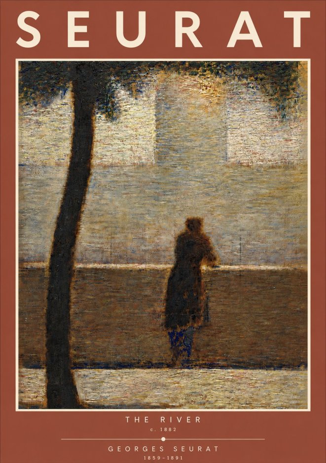 Seurat The River No5 - Affiche
