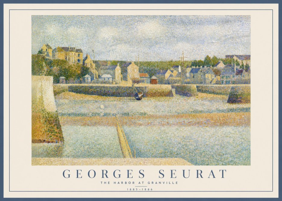 Seurat The Harbor at Granville No5 - Affiche