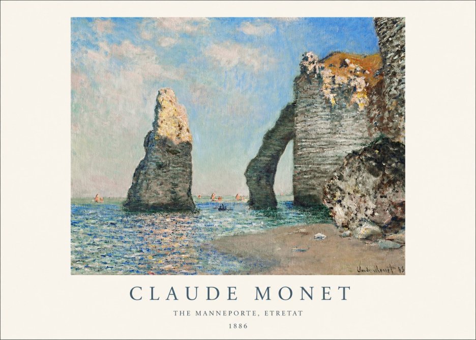 Monet The Manneporte, Etretat No1 - Affiche