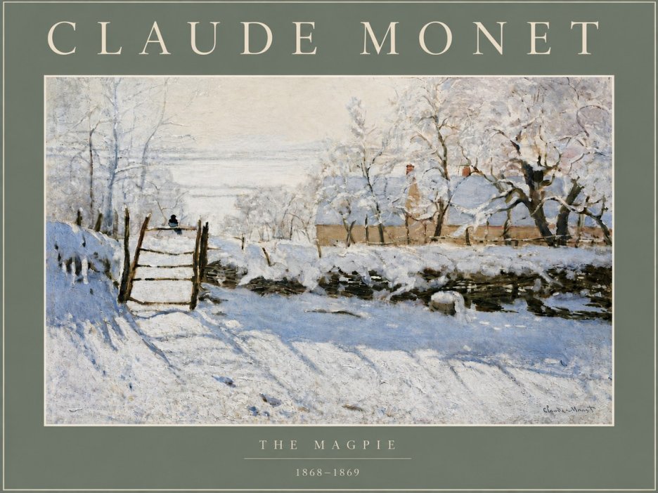 Monet The Magpie No4 - Affiche