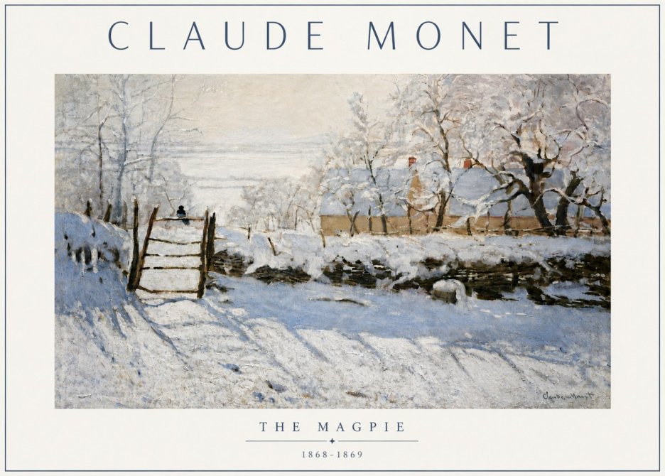 Monet The Magpie No5 - Affiche