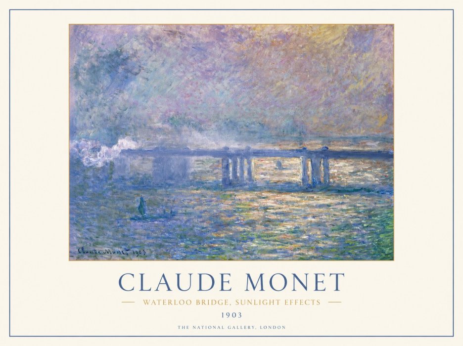 Monet Waterloo Bridge, Sunlight Effects No1 - Affiche