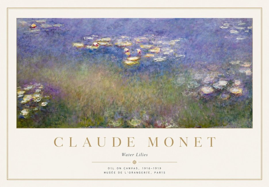 Monet Water Lilies VII No1 - Affiche