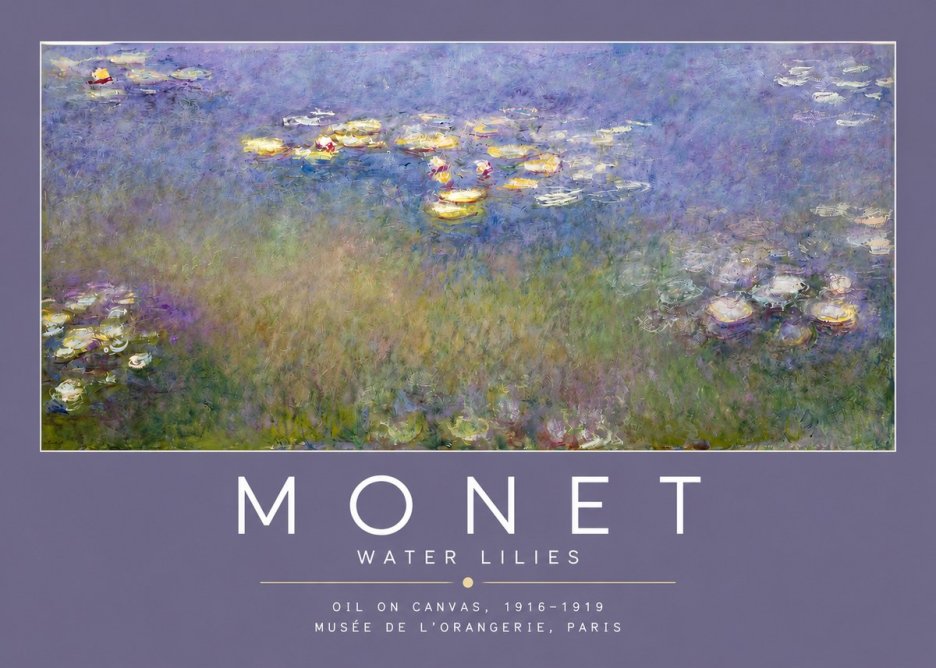 Monet Water Lilies VII No2 - Affiche