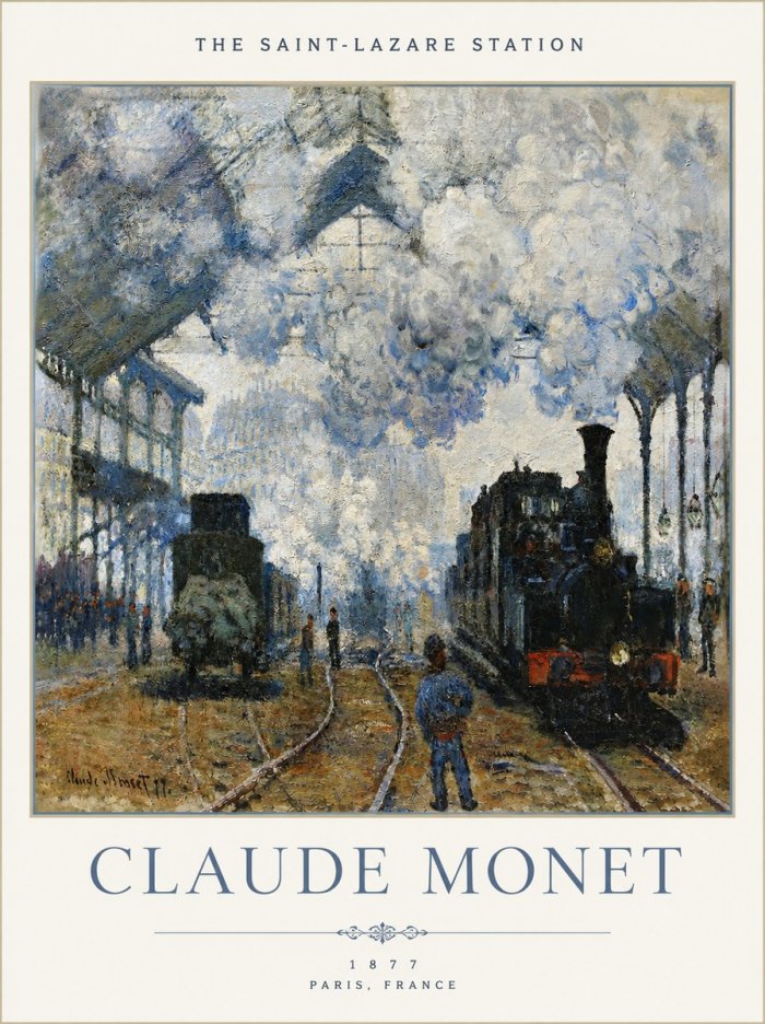 Monet The Saint-lazare Station No4 - Affiche