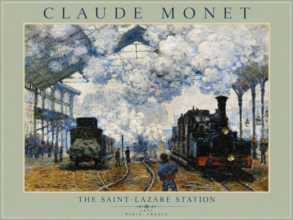 Monet The Saint-lazare Station No5 - Affiche