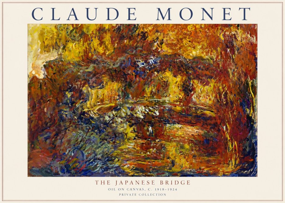 Monet The Japanese Bridge II No3 - Affiche