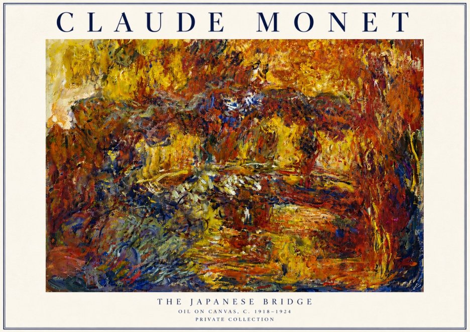 Monet The Japanese Bridge II No4 - Affiche