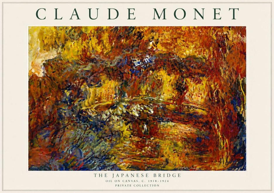 Monet The Japanese Bridge II No6 - Affiche