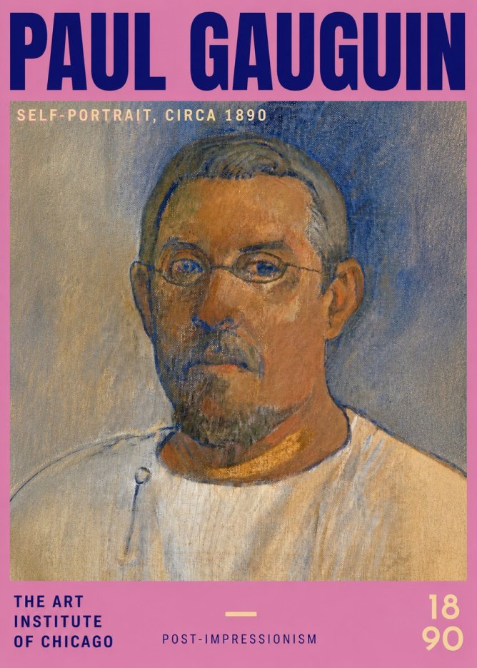 Paul Gauguin Self-portrait I No2 - Affiche