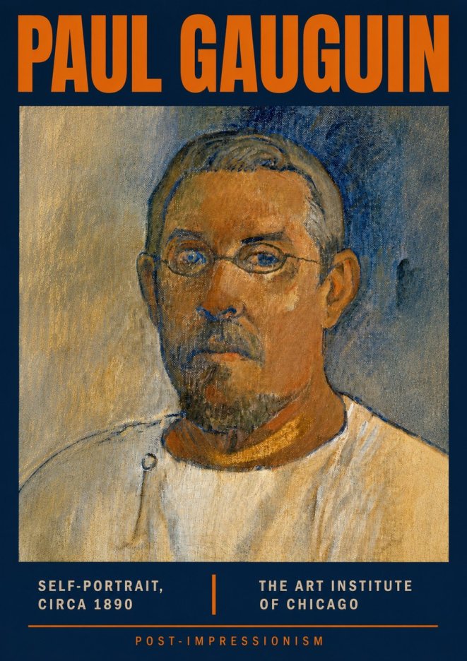 Paul Gauguin Self-portrait I No3 - Affiche