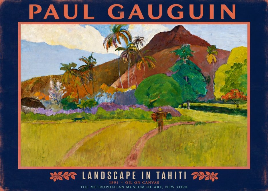 Paul Gauguin Landscape in Tahiti II No2 - Affiche
