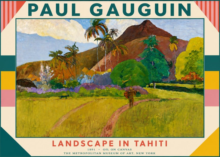 Paul Gauguin Landscape in Tahiti II No5 - Affiche