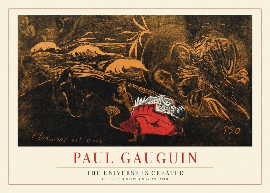 Paul Gauguin The Universe Is Created III No1 - Affiche