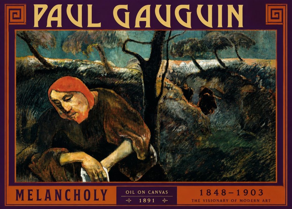 Paul Gauguin Melancholy No5 - Affiche