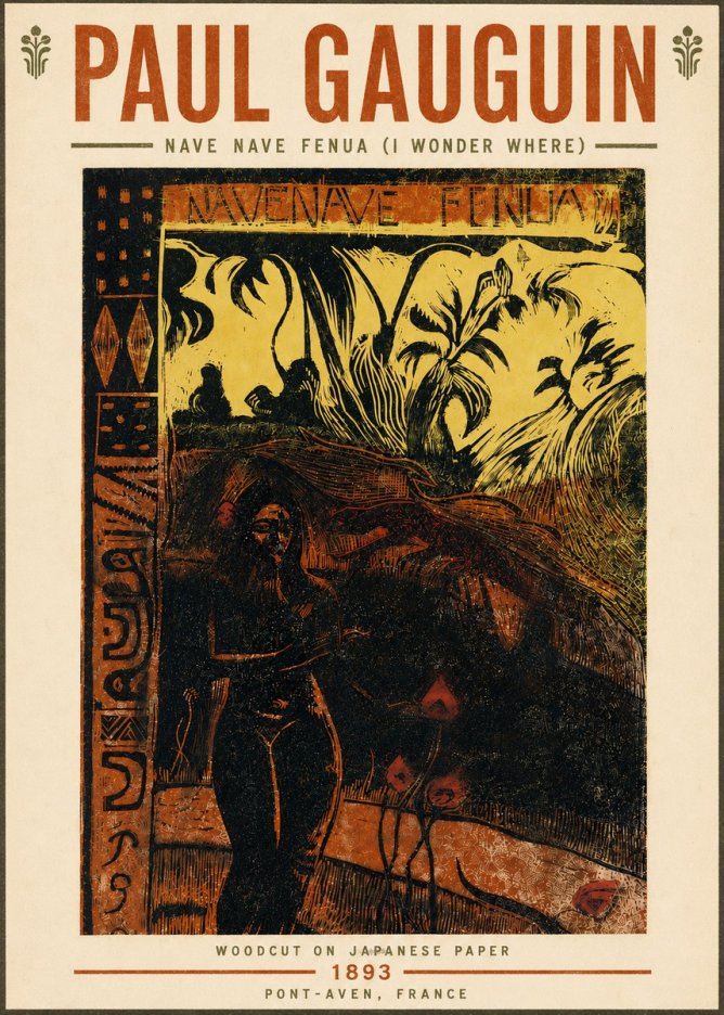 Paul Gauguin Nave Nave Fenua (I Wonder Where) No4 - Affiche