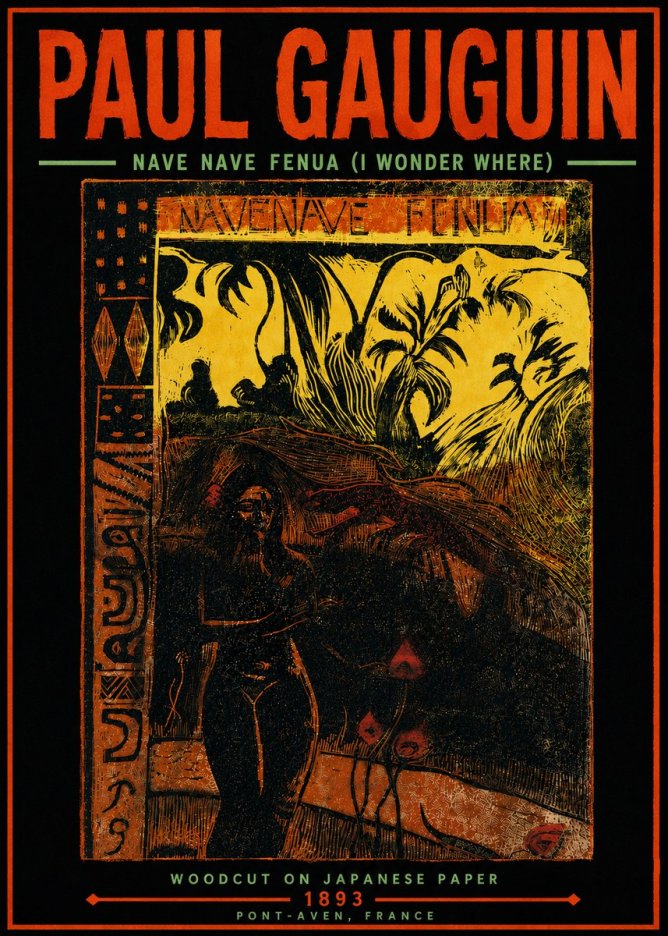 Paul Gauguin Nave Nave Fenua (I Wonder Where) No5 - Affiche