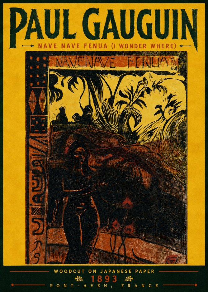 Paul Gauguin Nave Nave Fenua (I Wonder Where) No6 - Affiche