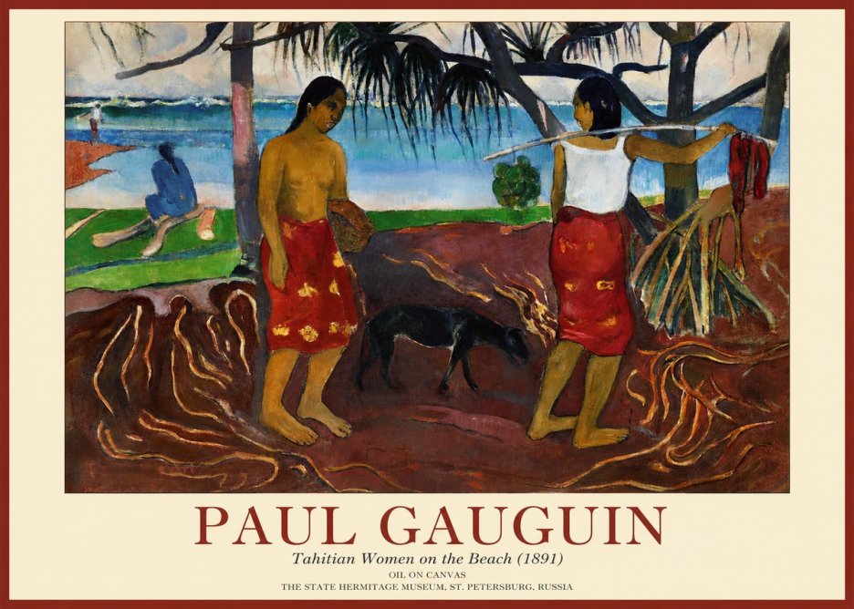Paul Gauguin Tahitian Women on the Beach (1891) No1 - Affiche