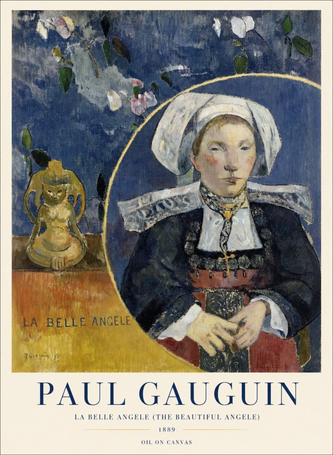 Paul Gauguin La Belle Angele No4 - Affiche