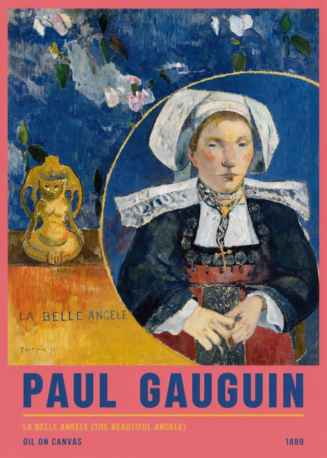 Paul Gauguin La Belle Angele No5 - Affiche