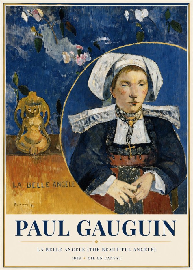Paul Gauguin La Belle Angele No6 - Affiche