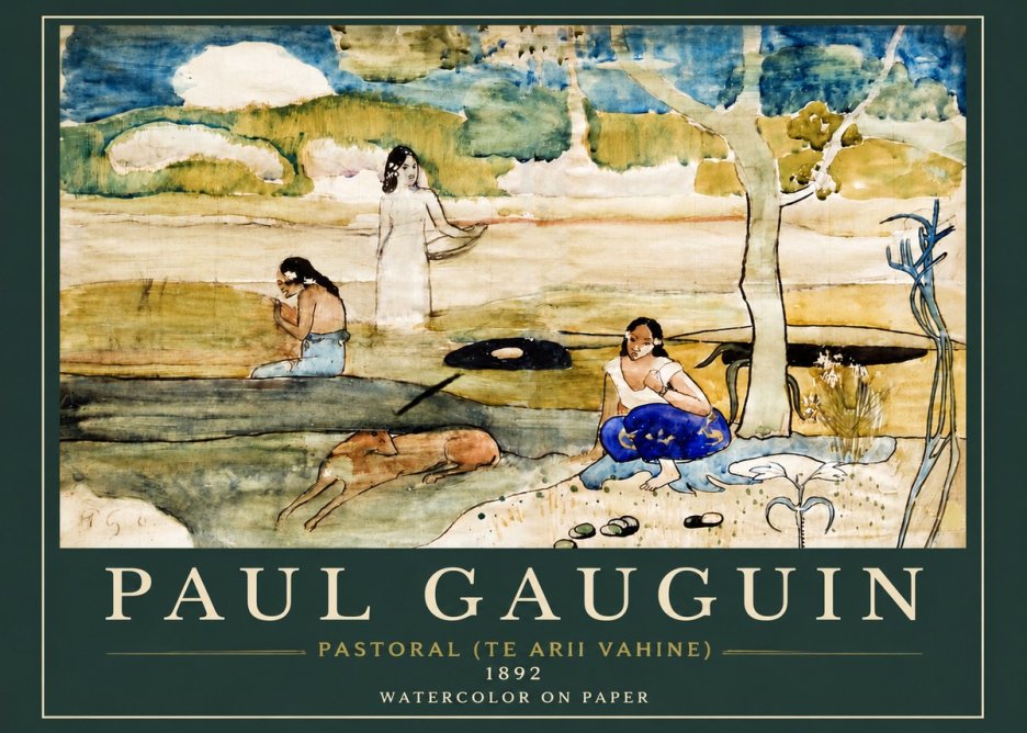 Paul Gauguin Pastoral (Te Arii Vahine) No3 - Affiche