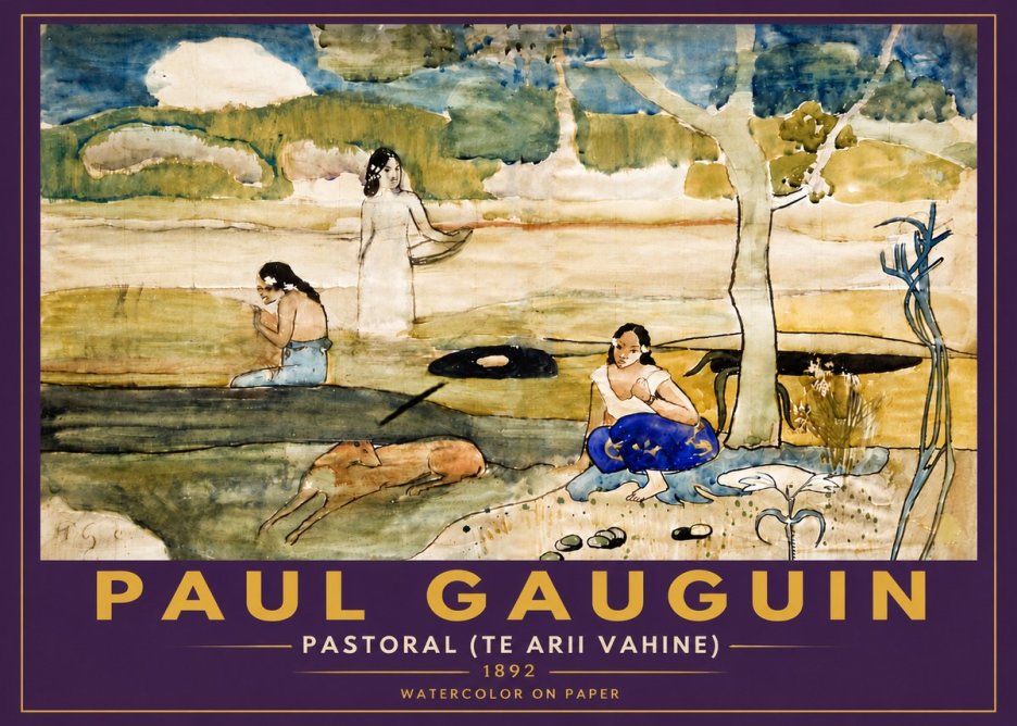 Paul Gauguin Pastoral (Te Arii Vahine) No6 - Affiche