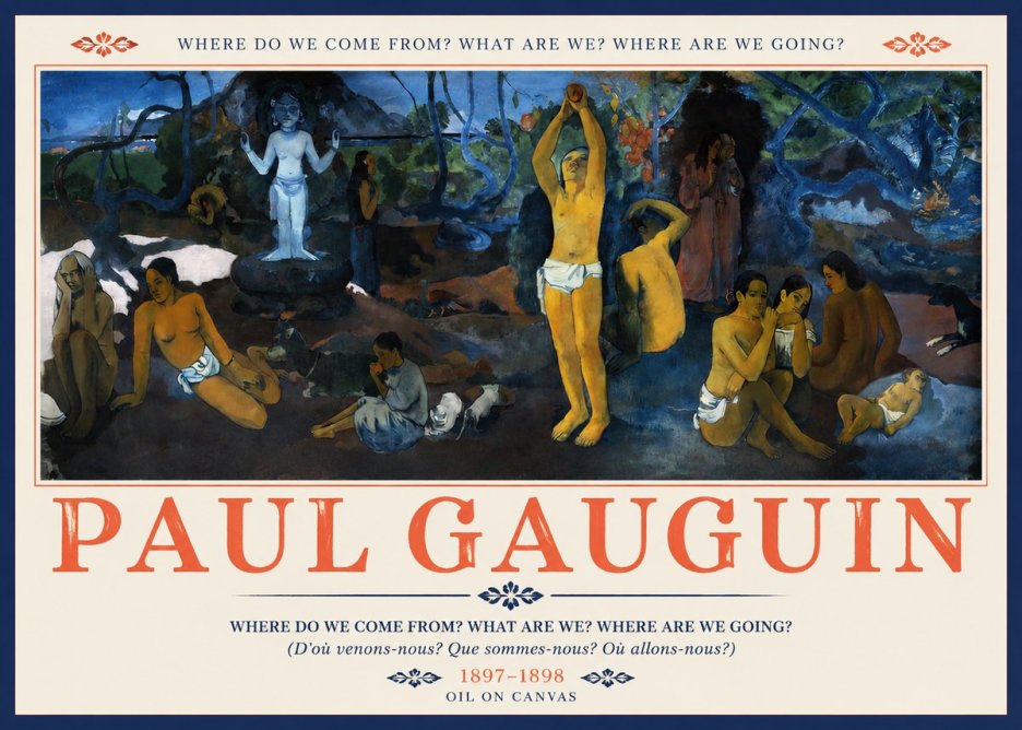 Paul Gauguin D'où Venons Nous? Que Sommes Nous? Où Allons Nous? No3 - Affiche