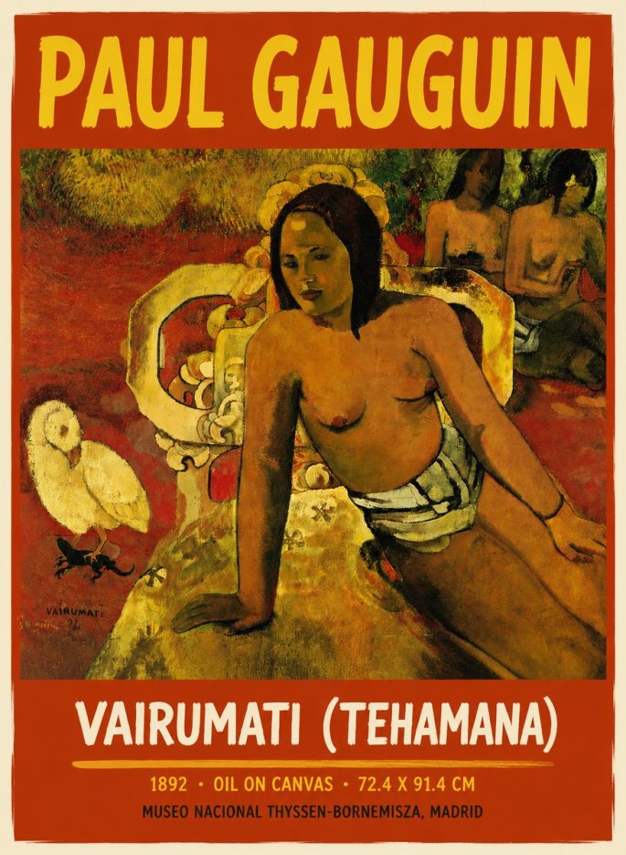 Paul Gauguin Vairumati (Tehamana) No4 - Affiche