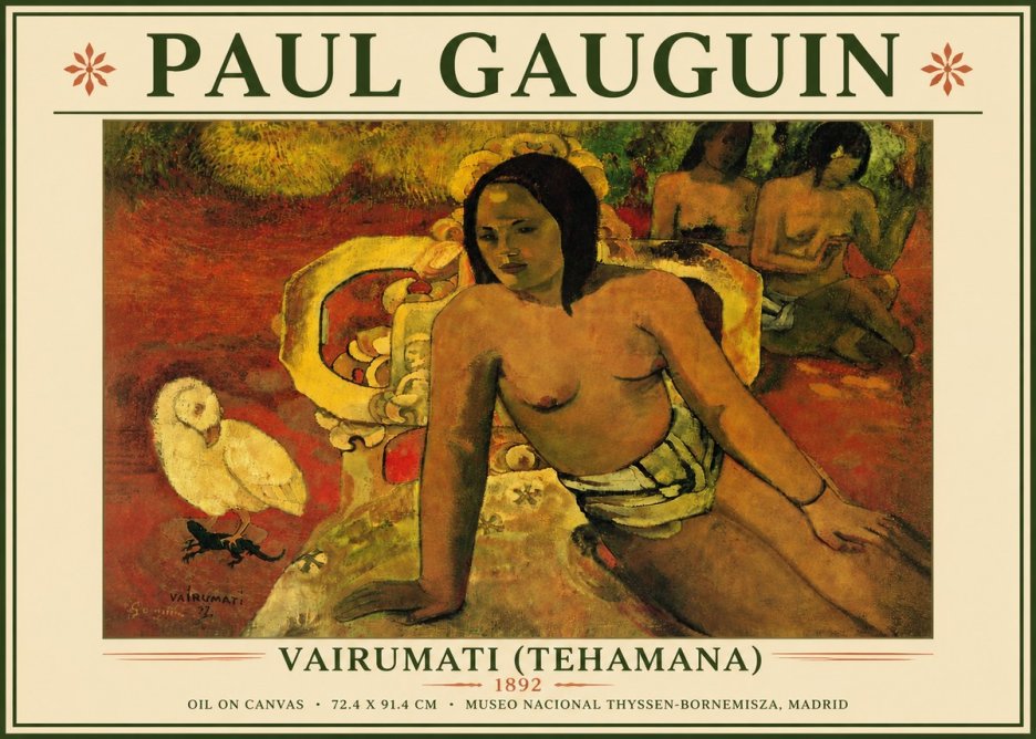 Paul Gauguin Vairumati (Tehamana) No6 - Affiche