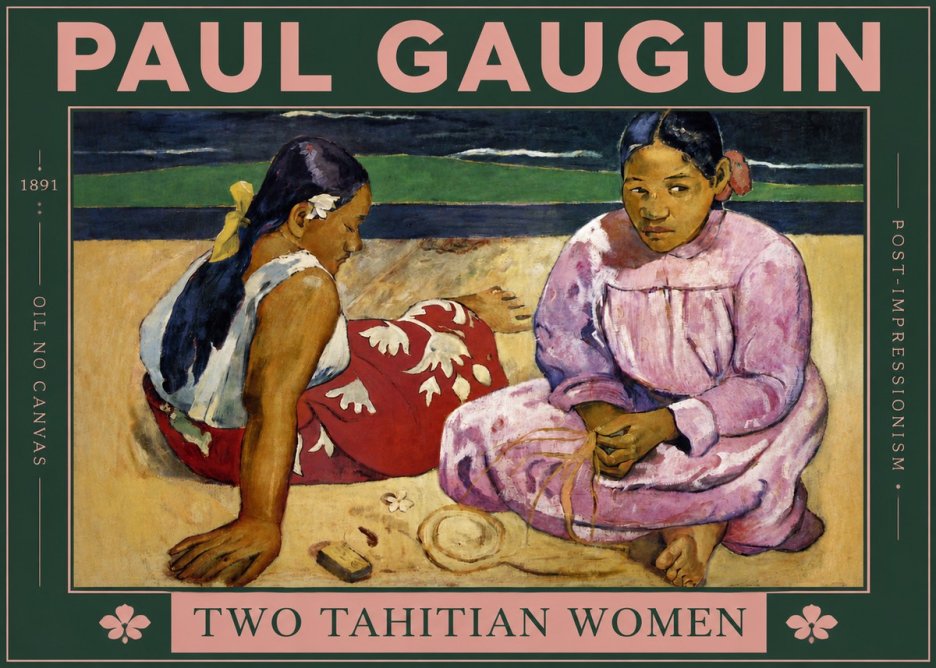 Paul Gauguin Two Tahitian Women III No3 - Affiche