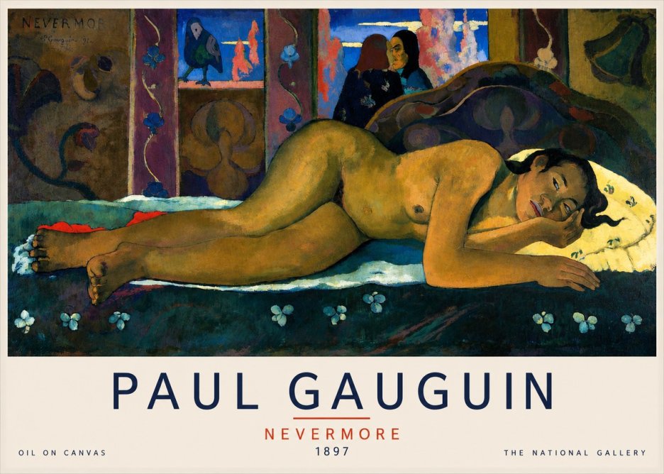 Paul Gauguin Nevermore No4 - Affiche