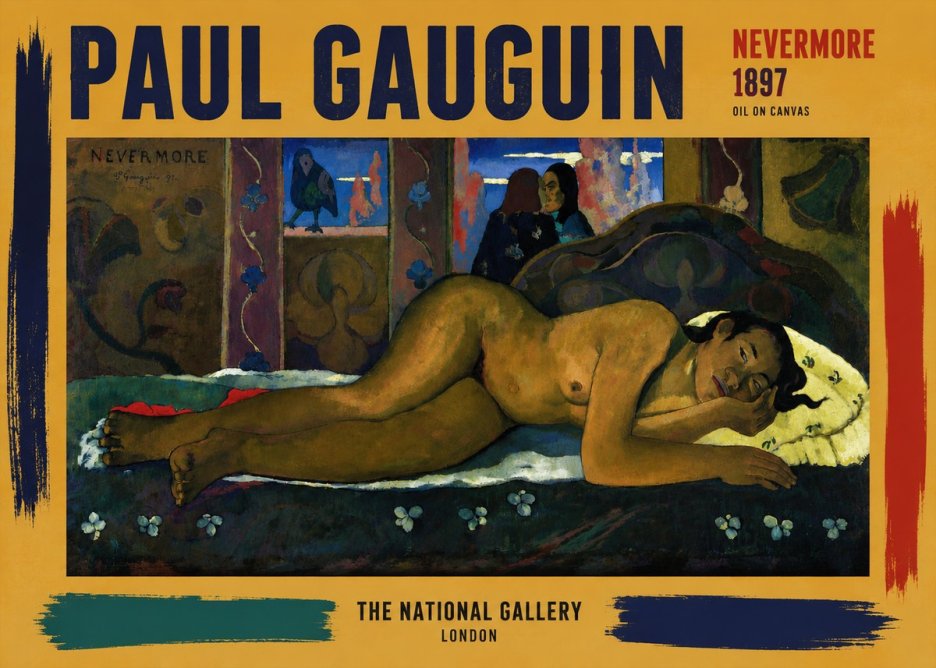 Paul Gauguin Nevermore No6 - Affiche