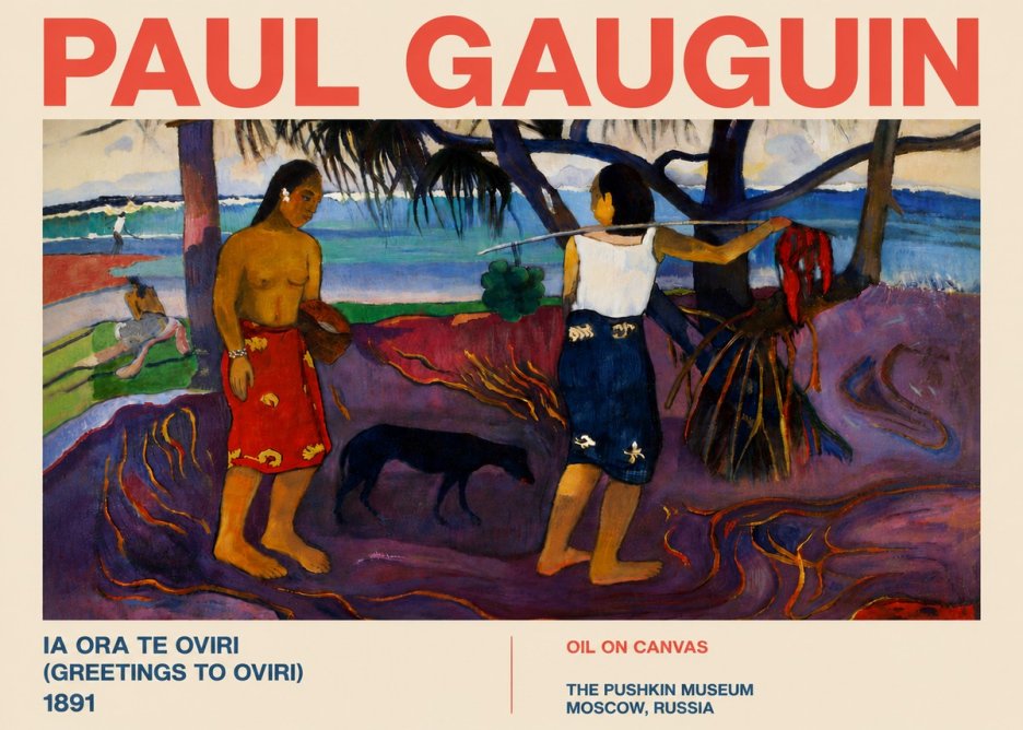 Paul Gauguin Ia Ora Na Te Ovari (I Raro Te Oviri) No6 - Affiche