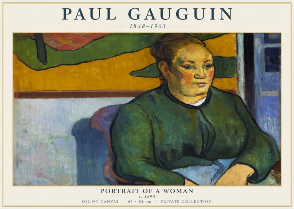 Paul Gauguin Portrait of a Woman No5 - Affiche