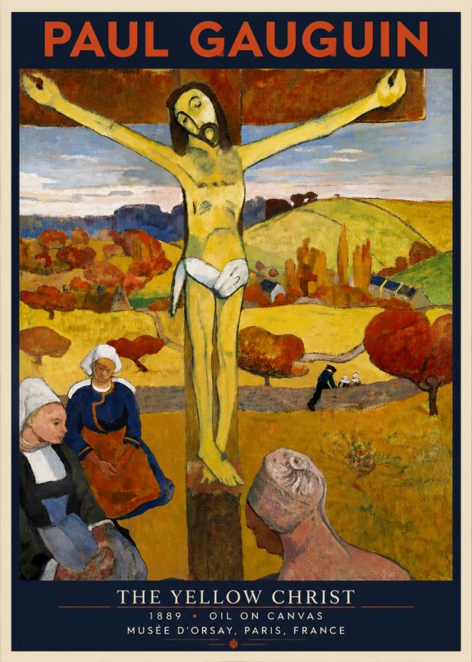 Paul Gauguin The Yellow Christ No6 - Affiche
