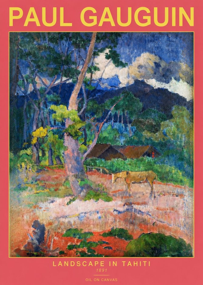 Paul Gauguin Landscape in Tahiti III No2 - Affiche
