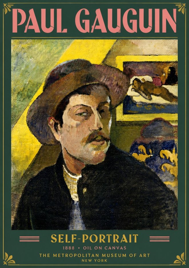 Paul Gauguin Self-portrait II No5 - Affiche