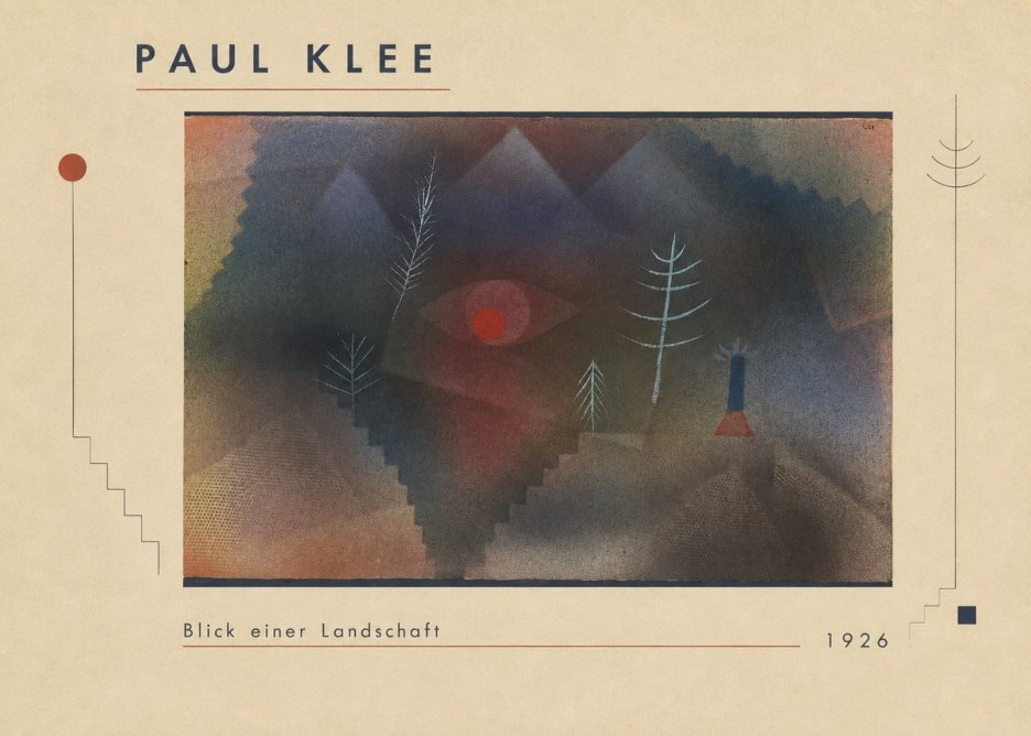 Paul Klee Blick Einer Landschaft No1 - Affiche