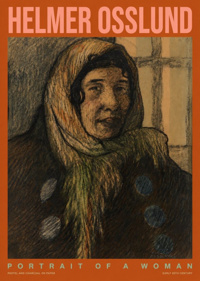 Helmer Osslund Portrait of a Woman No2 - Affiche
