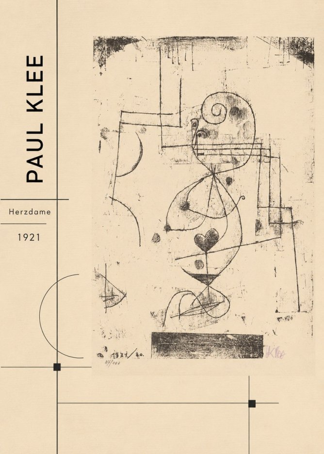 Paul Klee Herzdame No2 - Affiche