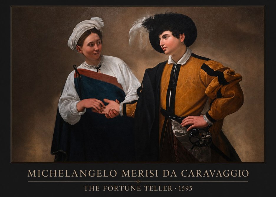 Michelangelo Merisi da Caravaggio The Fortune Teller II No1 - Affiche