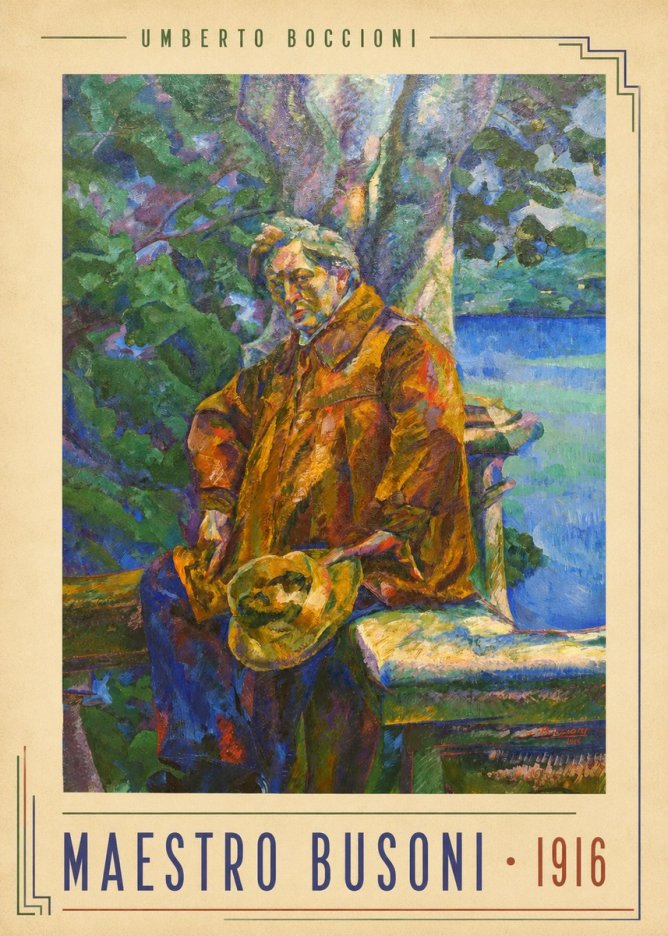 Umberto Boccioni Maestro Busoni No6 - Affiche