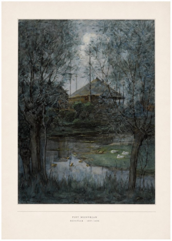 Piet Mondrian Haystack No4 - Affiche