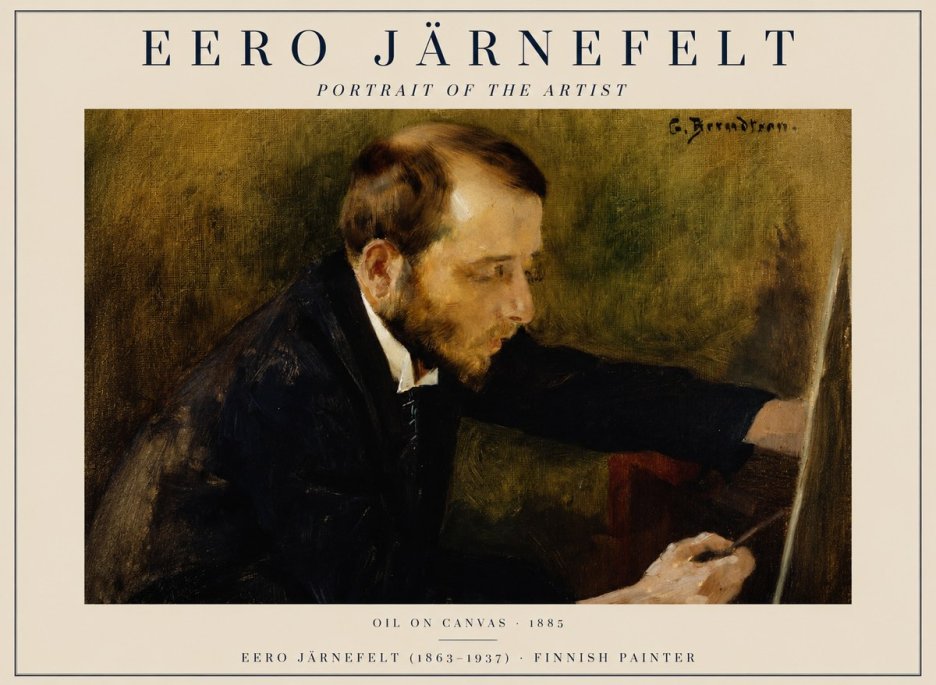 Eero Järnefelt Portrait of the Artist No1 - Affiche