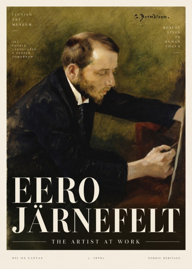 Eero Järnefelt Portrait of the Artist No4 - Affiche